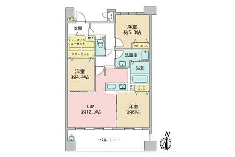 写真をクリックすると拡大できます キングスクエア北大阪パークフェリスⅠ番館